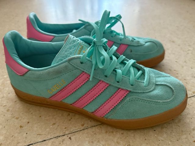 adidas gazelle silver green womens Tênis Adidas Gazelle Monogram Turquesa/Branco IF0881 – NewSkull