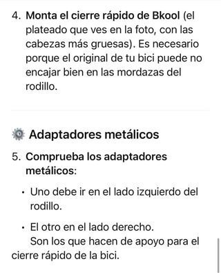 Rodillo Bkool bici 