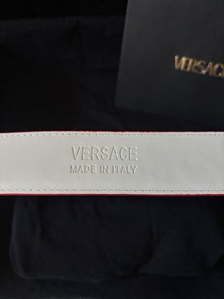 Cinturon Versace Medusa Dorado-Rojo