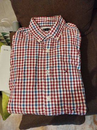 Camisa Tommy Hilfiger M cuadros rojo-azul