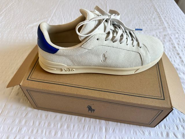 Zapatillas Ralph Lauren beige/azul