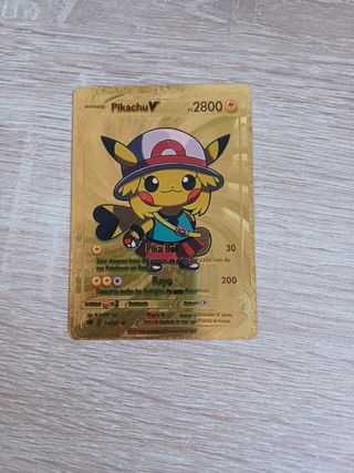Pikachu V - Carta Pokémon Dorada
