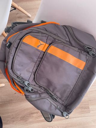 Mochila Puma Gris-Naranja