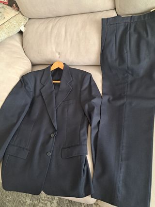 Traje caballero azul marino