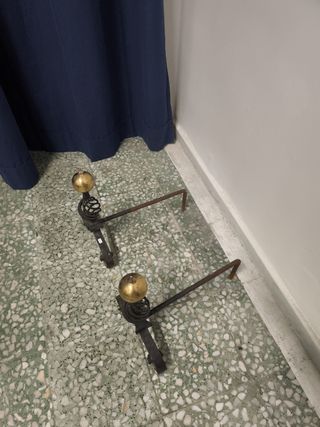 Antiguos morillos chimenea