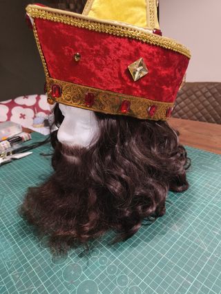 Peluca, barba y bigote de Rey Mago Marrón