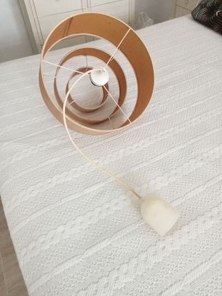 Lámpara 3 pantallas beige