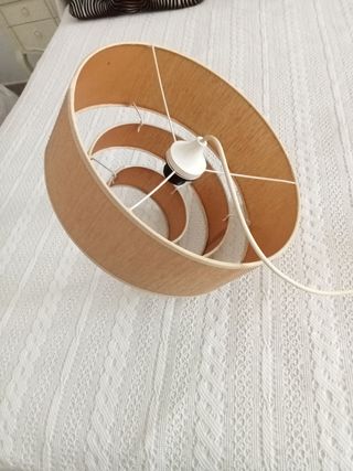 Lámpara 3 pantallas beige