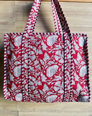 Bolsos Tote acolchados diseño boho estampado flora