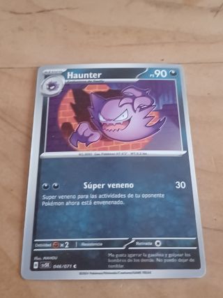 Carta Haunter Pokémon - nueva sin usar.