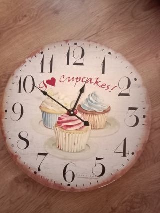 Reloj Cupcakes Vintage