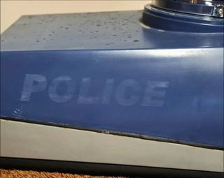 Luz estroboscópica vintage policía con sirena