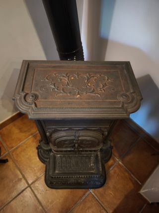 Estufa Leña Hierro Forjado Antigua