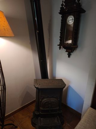 Estufa Leña Hierro Forjado Antigua