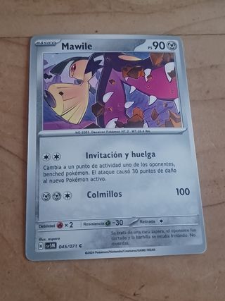 Carta Pokémon Mawile 90 PS - Nueva