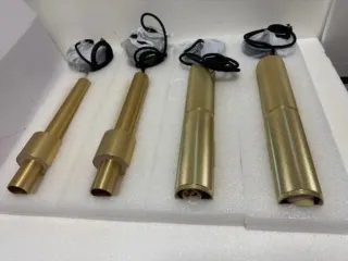 Lamparas colgantes doradas cuerda negra