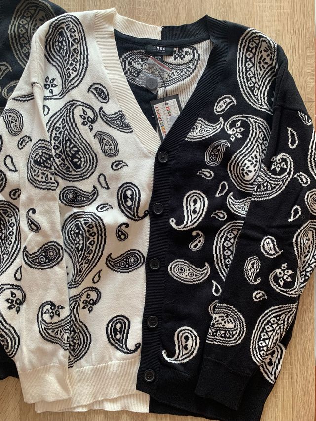 Pack 2 Cardigan paisley biclor (T. S)