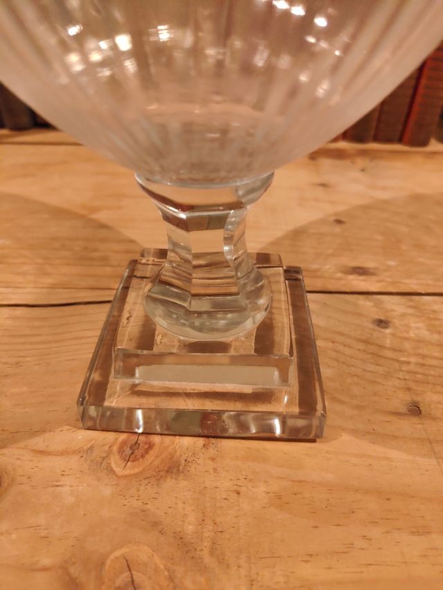 Jarrón cristal Zara Home.