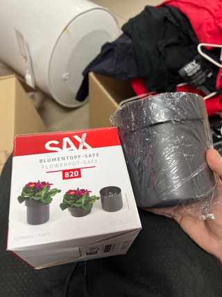 Maceta SAX Safe Negra - Caja fuerte