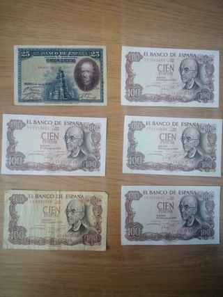 Colección billetes antiguos España