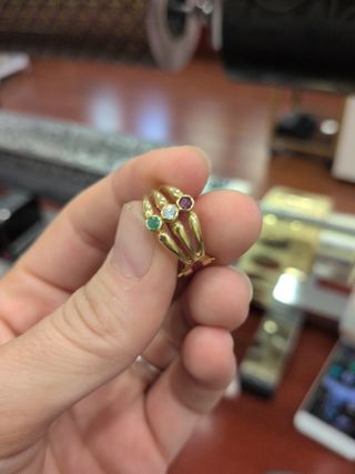 Pendientes oro multicolor | Semáforo