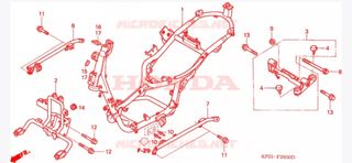 Chasis Honda Dylan 125 - Piezas