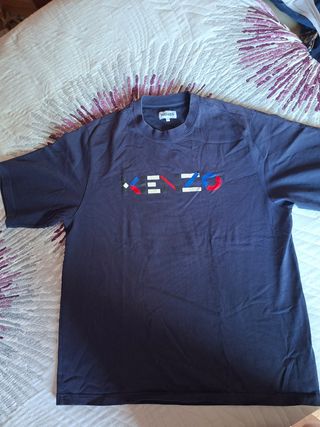 Camiseta Kenzo azul marino. Talla L. Manga corta