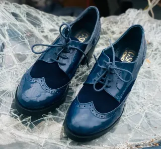 Zapatos Oxford Azul Marino Cayetano Giménez