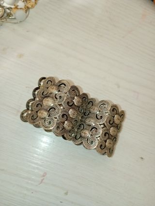 Brazalete plateado - Pulsera étnica
