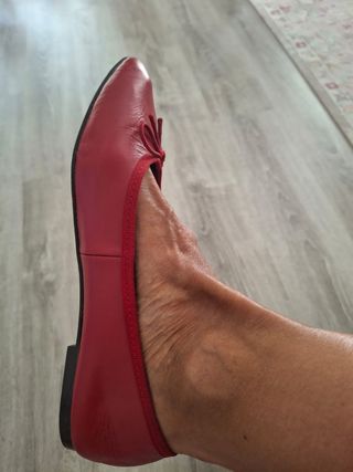 Bailarinas rojas piel - talla 40