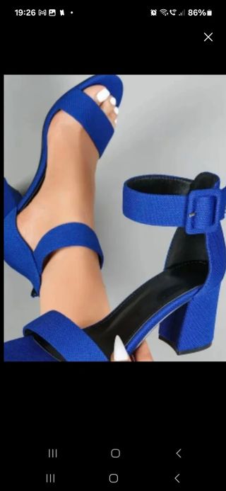 Sandalias azules tacón - talla 41