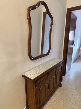 Recibidor madera espejo - clásico