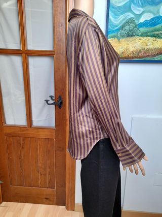 Camisa satinada rayas ZARA Nueva 