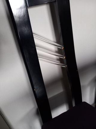 6 sillas comedor negras 