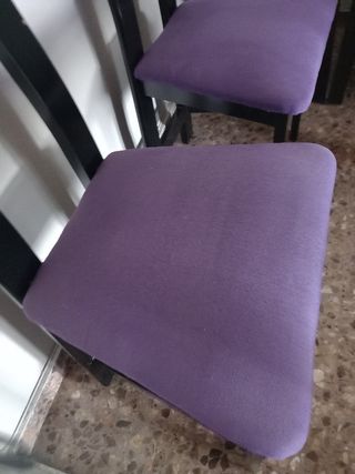 6 sillas comedor negras 