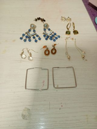 Pendientes Plata y Azul. Precios consultarme 