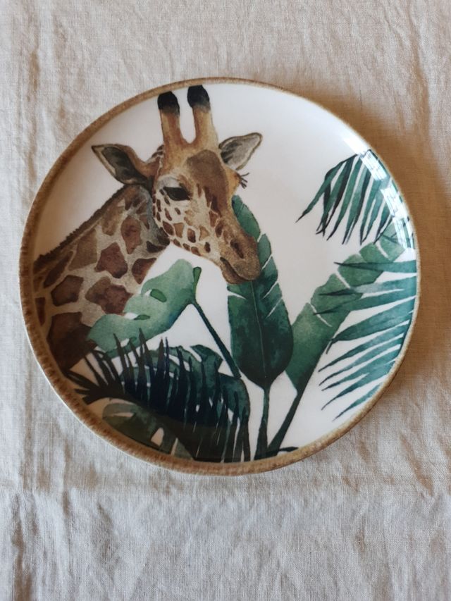 Plato jirafa - Decoración safari