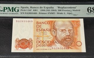 Billete 200 Pesetas España 1980 9A