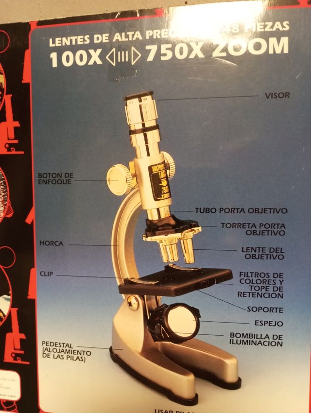Microscopio 100x-750x 48 piezas