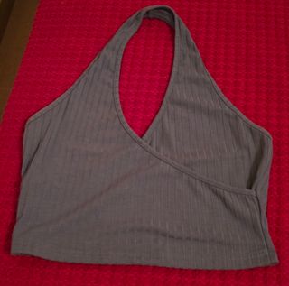 Tops de tirantes: azul y verde oliva