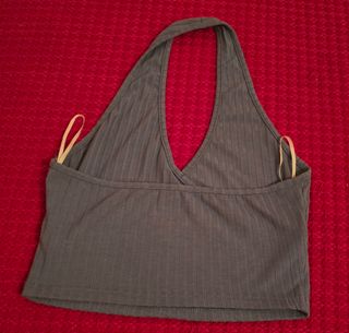 Tops de tirantes: azul y verde oliva