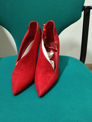 Zapatos rojos tacón alto - talla 36