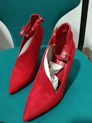 Zapatos rojos tacón alto - talla 36
