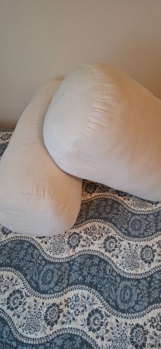 2 Cuscini cilindrici bianchi
