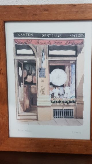 2 Cuadros Vintage Tiendas Bruselas