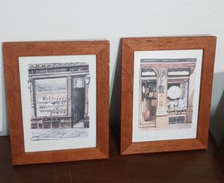 2 Cuadros Vintage Tiendas Bruselas