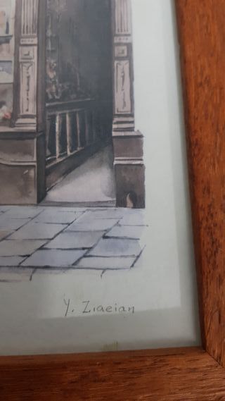 2 Cuadros Vintage Tiendas Bruselas