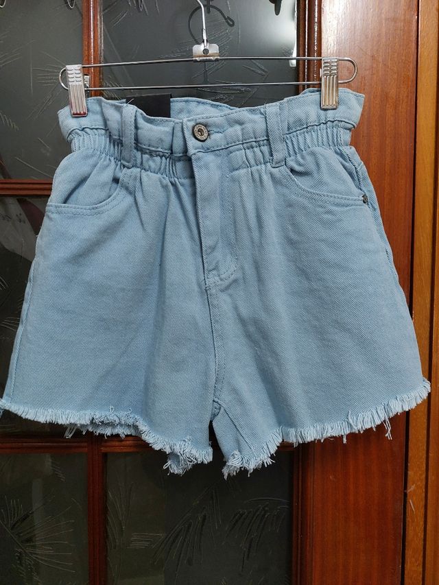 Short denim azul claro