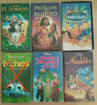 VHS Disney - 5 Películas