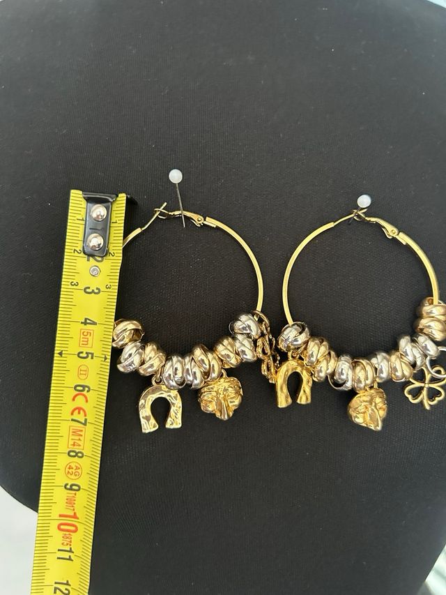 Orecchini a cerchio oro/argento